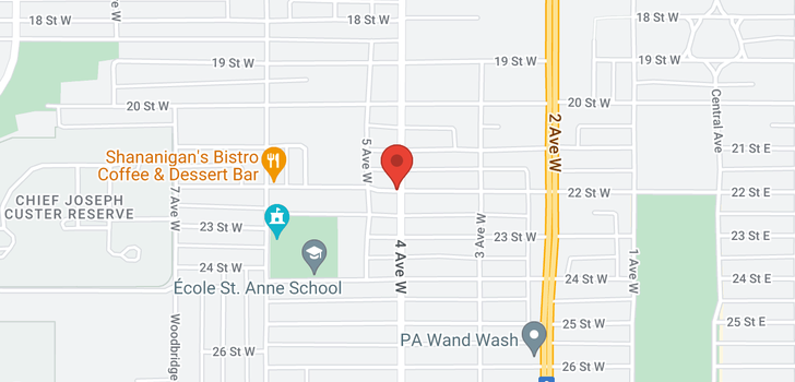 map of 400 22nd ST W